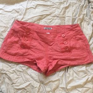Express button-front shorts size 4